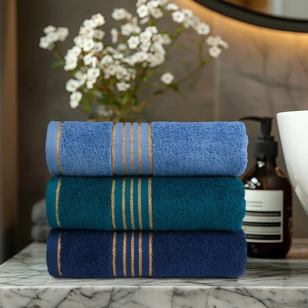 BAVLNENÝ UTERÁK TIWANO 50X90 CM SVETLOMODRÁ