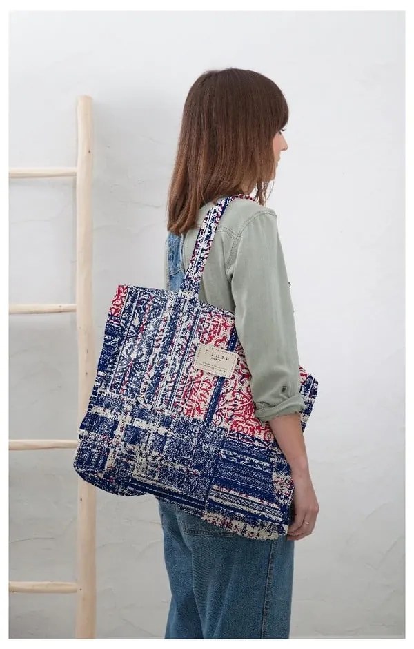 Látková taška Really Nice Things Batik, šírka 42 cm