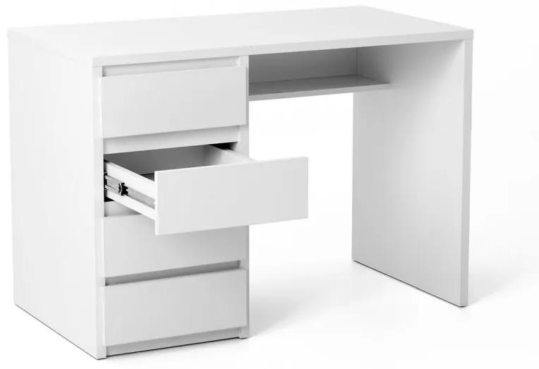 Drevona, PC stolík, REA POLO 2, ľavý, biela