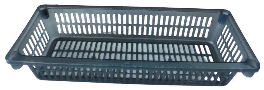 Úložný kôš, box a organizér extra hlboký 50 cm x 20 cm INVA, sivý