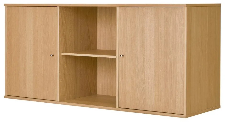 Nízka závesná komoda v dekore duba v prírodnej farbe 133x61 cm Mistral – Hammel Furniture