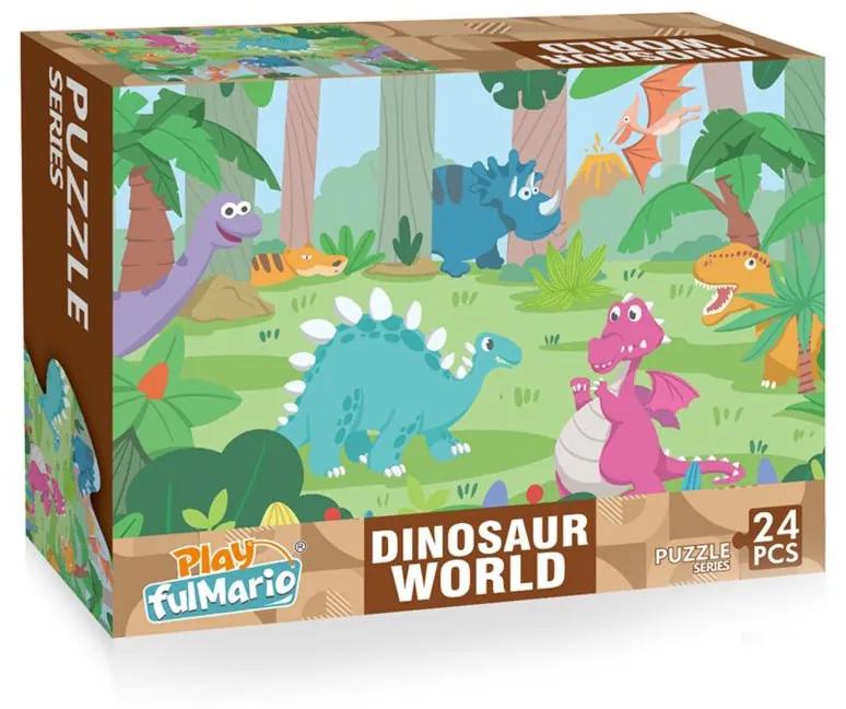 Puzzle s dinosaurami 24 dielov 50 x 34 cm