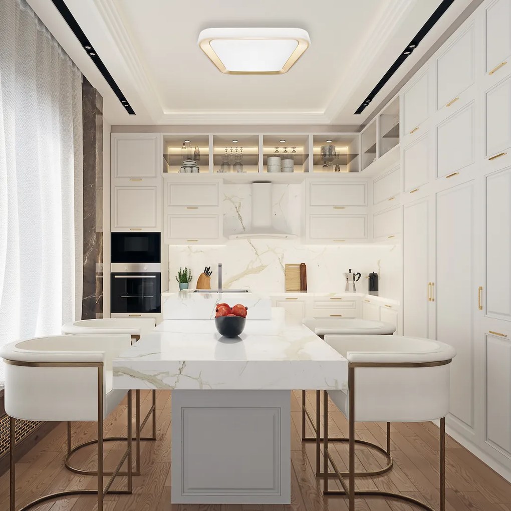 Stropné LED svietidlo Quadro, 1x LED 66w, 3000-6000k, g, s ovládačom