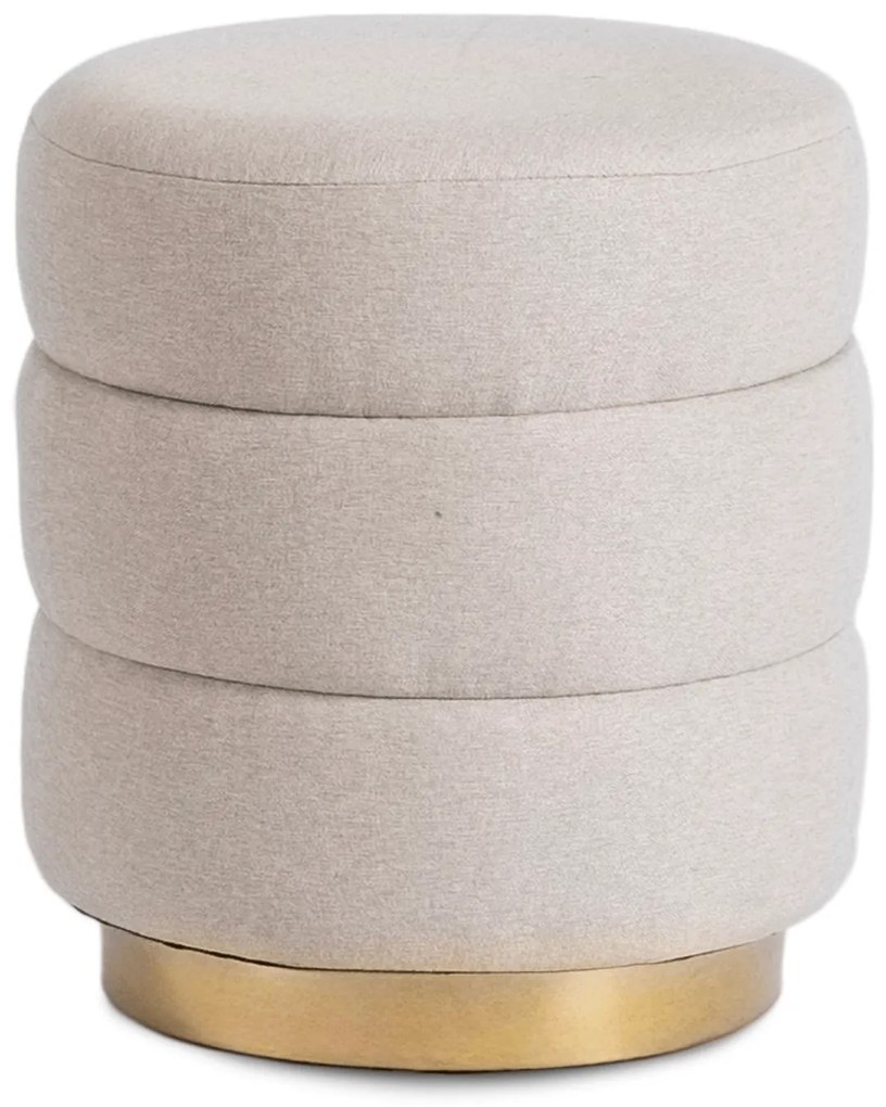 PROXIMA.store - Moderná taburetka Aura FARBA: béžová, Materiál: zamat