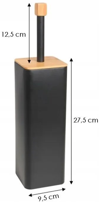 WC kefa - čierna s bambusom