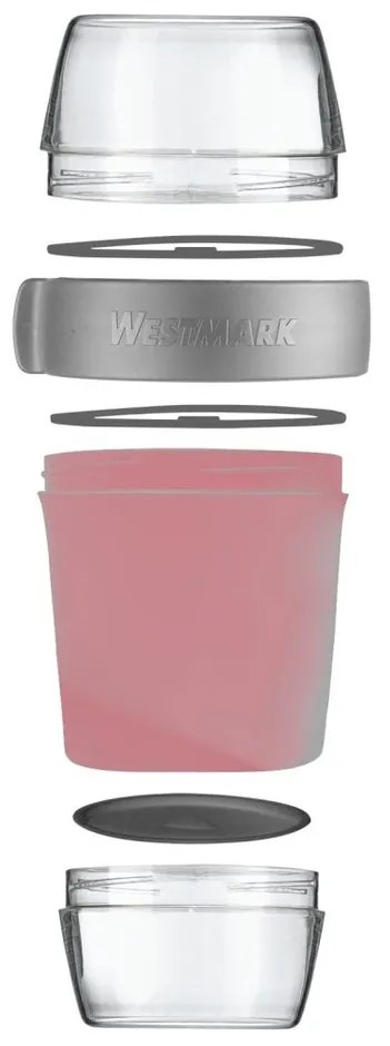 Westmark Trojdielna dóza na jedlo, 1150 ml, ružová