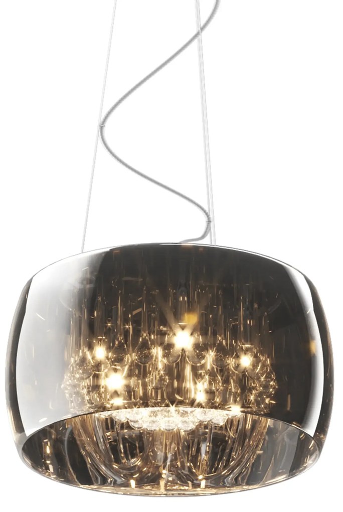 Luxusný luster na lanku Crystal 40 smoky