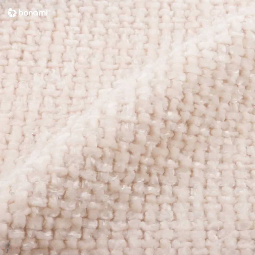 Krémovobiela čalúnená dvojlôžková posteľ s úložným priestorom s roštom 200x200 cm Bellis – Micadoni Home