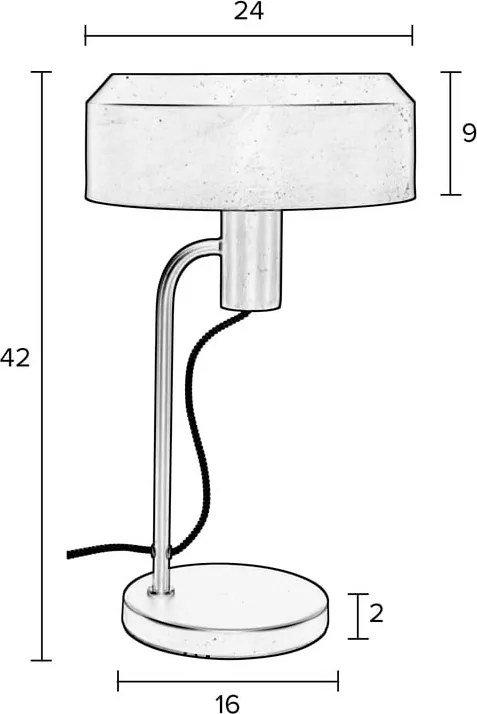 Čierna stolová lampa Landon - White Label