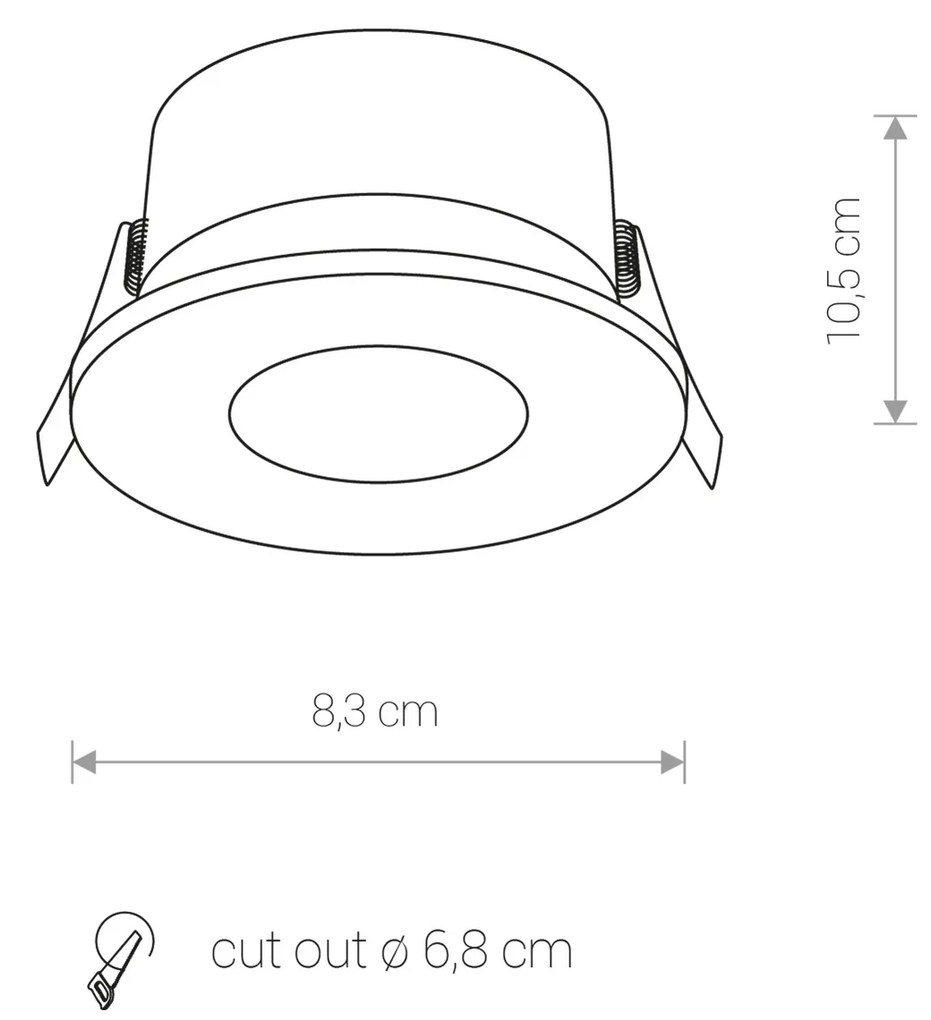 NOWODVORSKI Vonkajšie podhľadové osvetlenie GOLF, 1xGU10, 15W, 8cm, okrúhle, biele