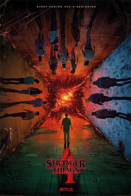 Plagát, Obraz - Stranger Things: Season 4 - Every Ending Has A Beginning, (61 x 91.5 cm)