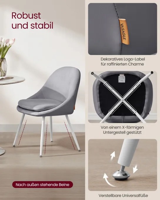 Set dvoch jedálenských stoličiek s vankúšmi KDC184G02 (2 ks)