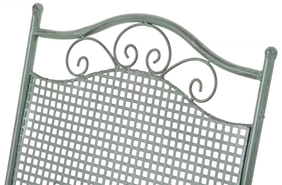 Kovová skladacia stolička Kiran (SET 2 ks) - Zelená antik