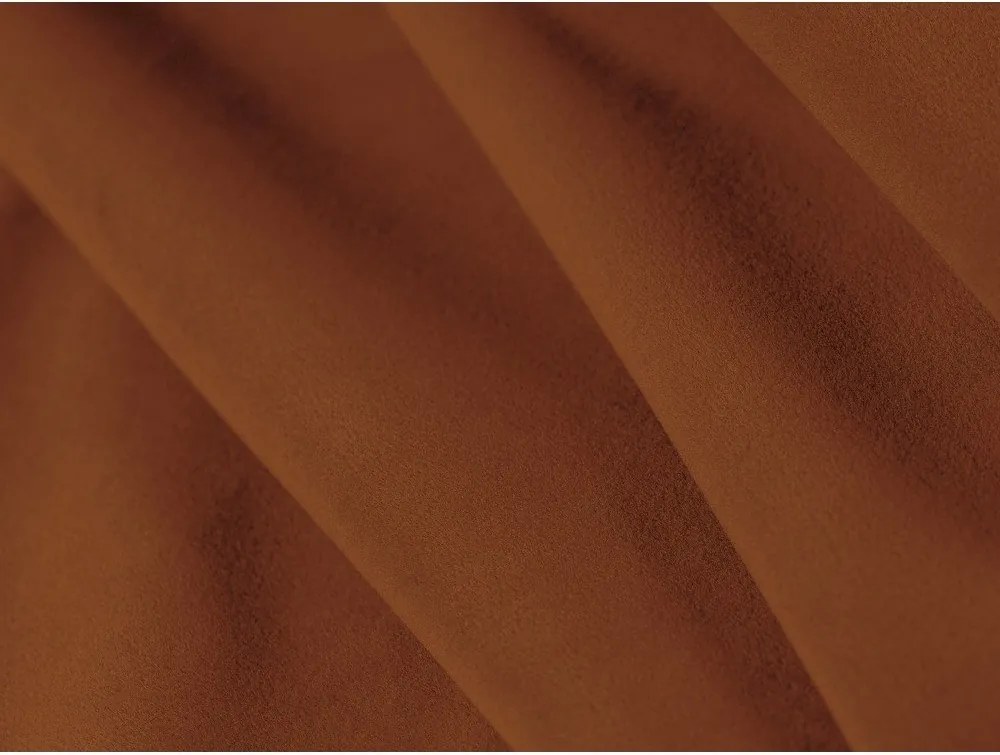 Čalúnená dvojlôžková posteľ s úložným priestorom s roštom 140x200 cm v terakotovej farbe Eric – Micadoni