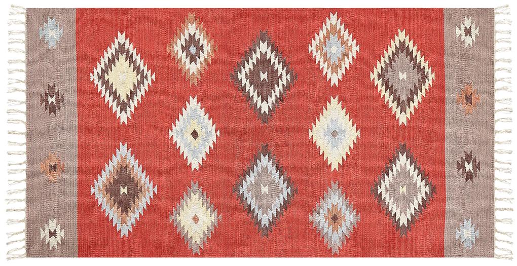 Bavlnený kelímový koberec 80 x 150 cm viacfarebný LORUT Beliani