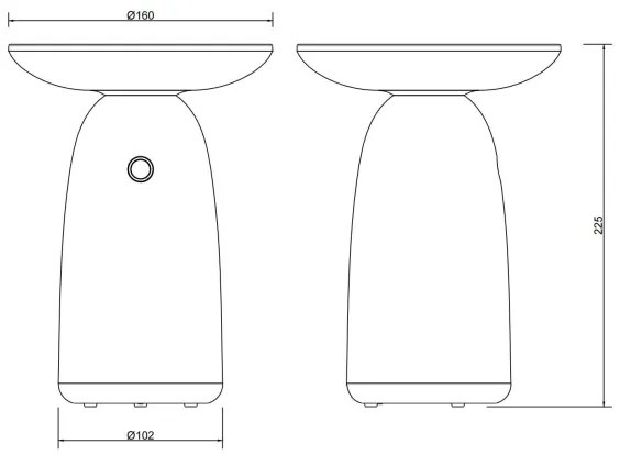 Globo 36625W - LED Stmievateľná solárna dotyková lampa LED/10W/230V IP54 biela