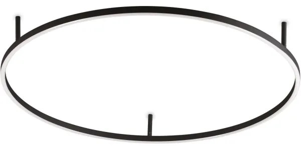 Ideal Lux - LED stropno svetilo ORACLE SLIM LED/53W/230V 3000K, premer 90 cm, črno