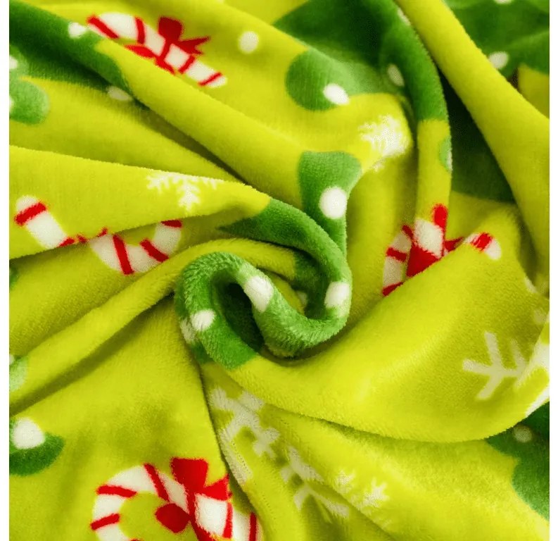 Súprava mikroplyšových obliečok CHRISTMAS TREE zelené + plachta mikroplyš SOFT 180x200 cm biela, dvojlôžko