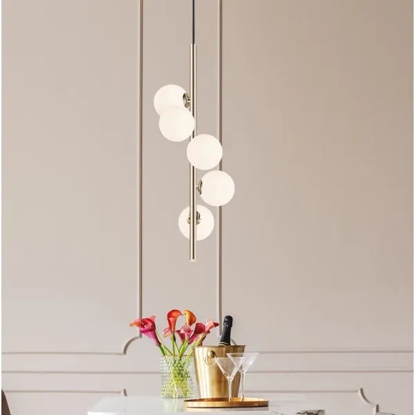 Zuma Line P0574-05E-F7AA - Luster na lanku ARCTURUS 5xG9/4W/230V zlatá