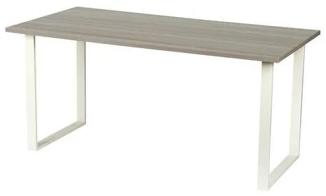 Kancelársky stôl Viva Square, 160 x 80 x 75 cm, rovné vyhotovenie, podnožie biele, dub oyster