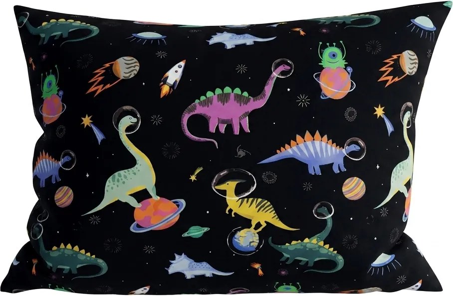 Obliečka na vankúš z mikrovlákna DINO SPACE 50x70 cm, farebný
