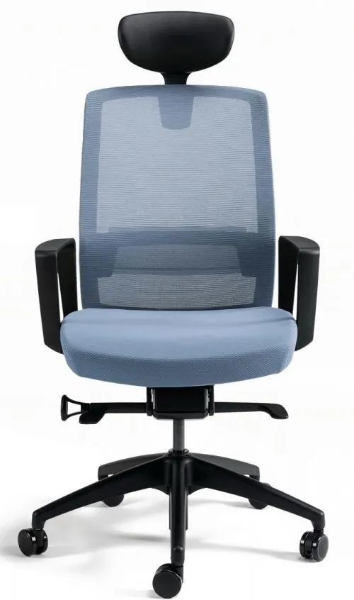 bestuhl -  BESTUHL Kancelárska stolička J17 BLACK SP modrá svetlá
