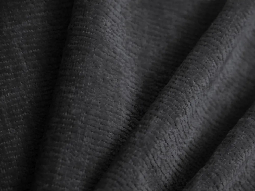 Tmavosivá čalúnená jednolôžková posteľ s úložným priestorom s roštom 90x200 cm Lupine – Micadoni