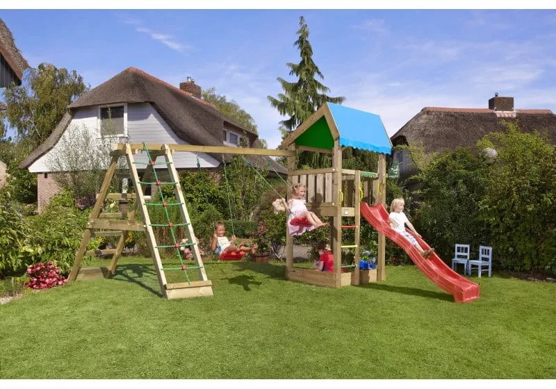 Ihrisko Jungle Home so šmykľavkou a modulom Climb Frame 2.0