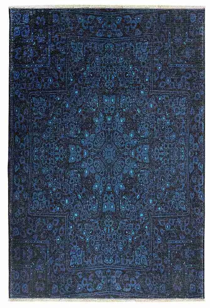 Jutex Kusový koberec Azteca 550 modrý, Rozmery 1.50 x 2.30