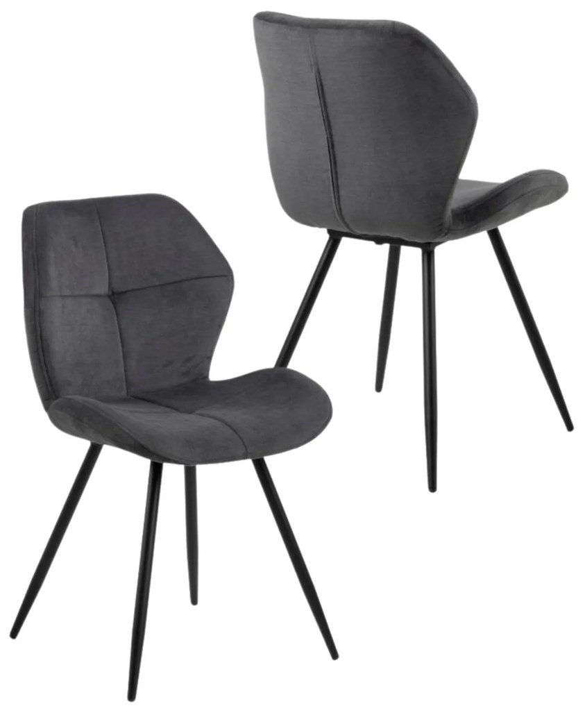 Čalúnená jedálenská stolička Petri grafitová (92651) – 24h
