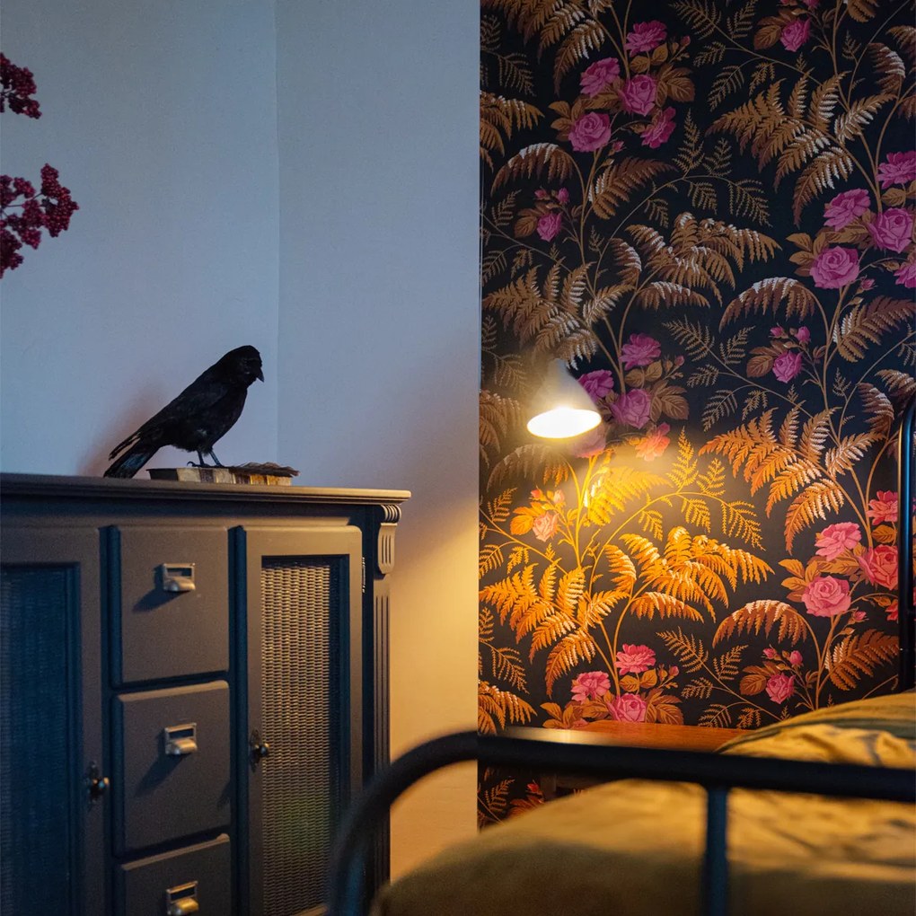 Priemyselná nástenná lampa betón s medeným nastaviteľným - Liko