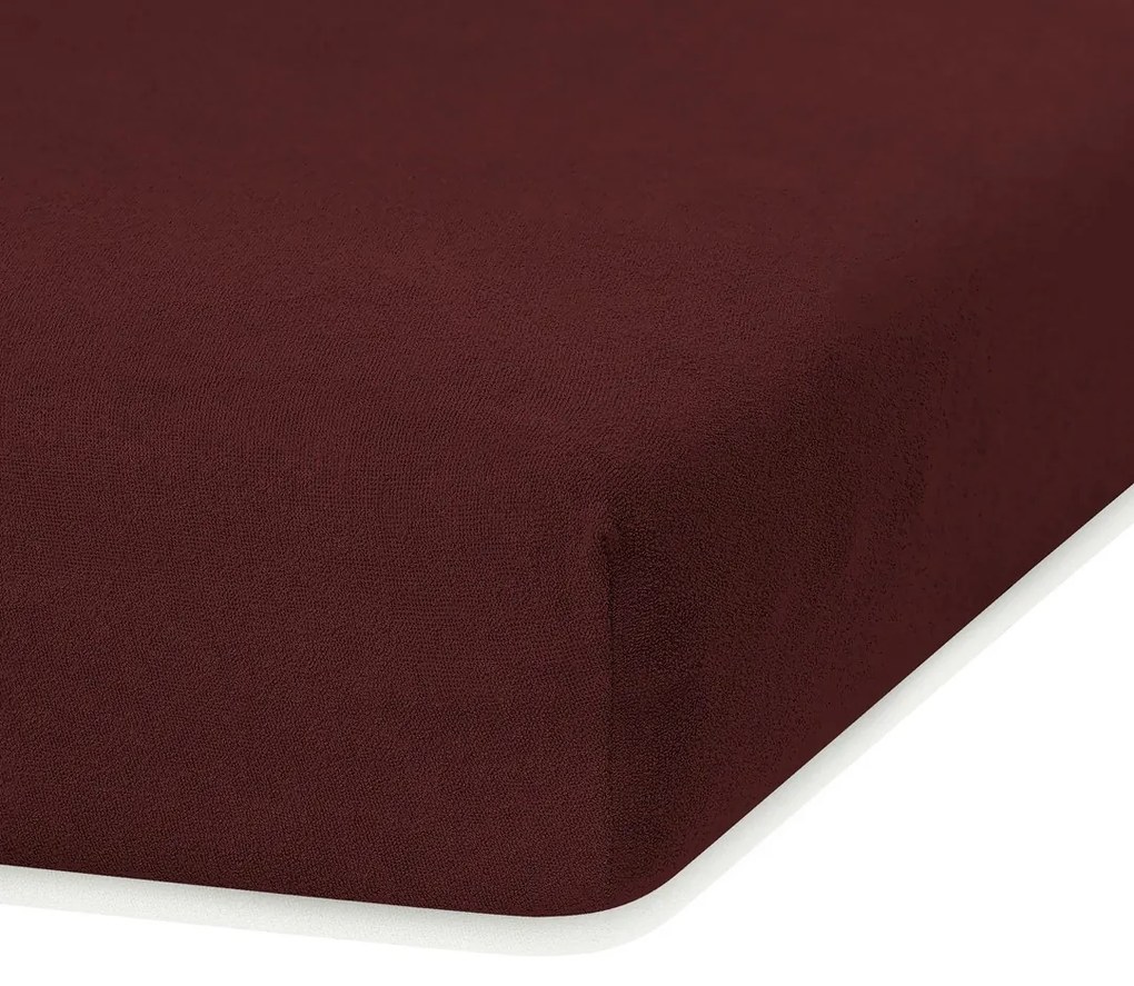 Froté prestieradlo s gumou AmeliaHome Ruby hnedé
