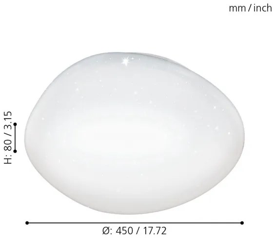 Eglo 98227 - stmievateľné stropné LED svietidlo SILERAS-A LED/24W/230V Ø45 cm + diaľkové ovládanie