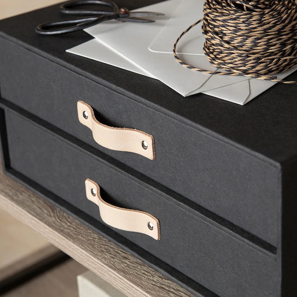 Kancelársky organizér BIRGER zo 100% recyklovateľného papiera, čierny