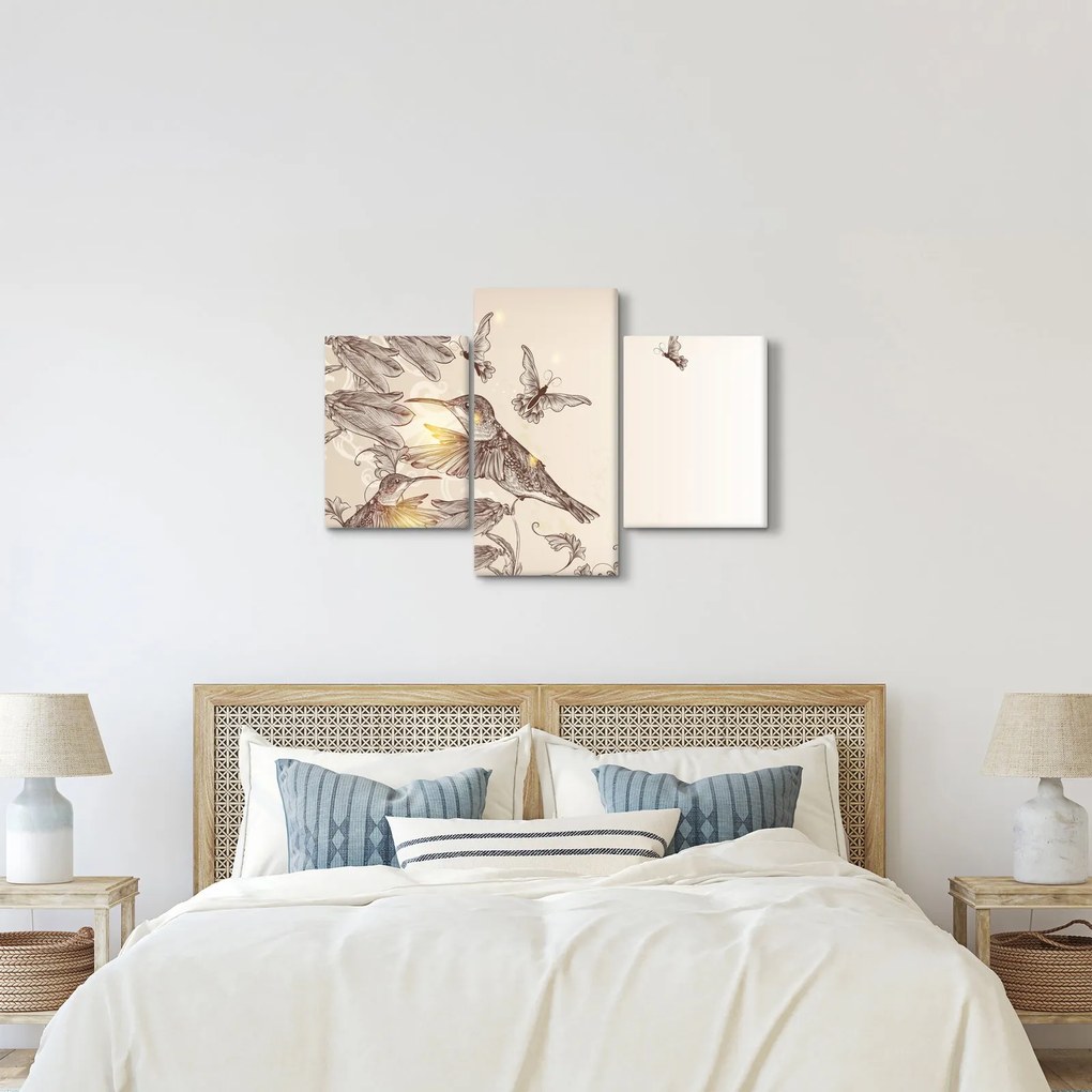 Obraz - Kolibríky (90x60 cm)