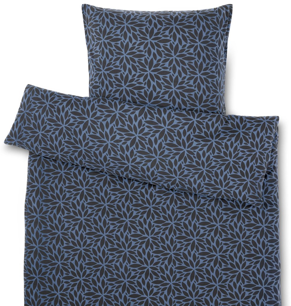 Posteľná bielizeň zo zimného džerseja, tmavomodrá, štandardná veľkosť