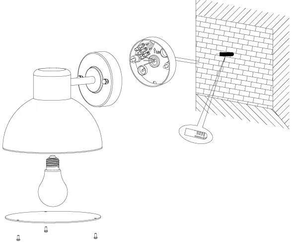 Eglo 96207 - Vonkajšie nástenné svietidlo ENTRIMO 1xE27/60W
