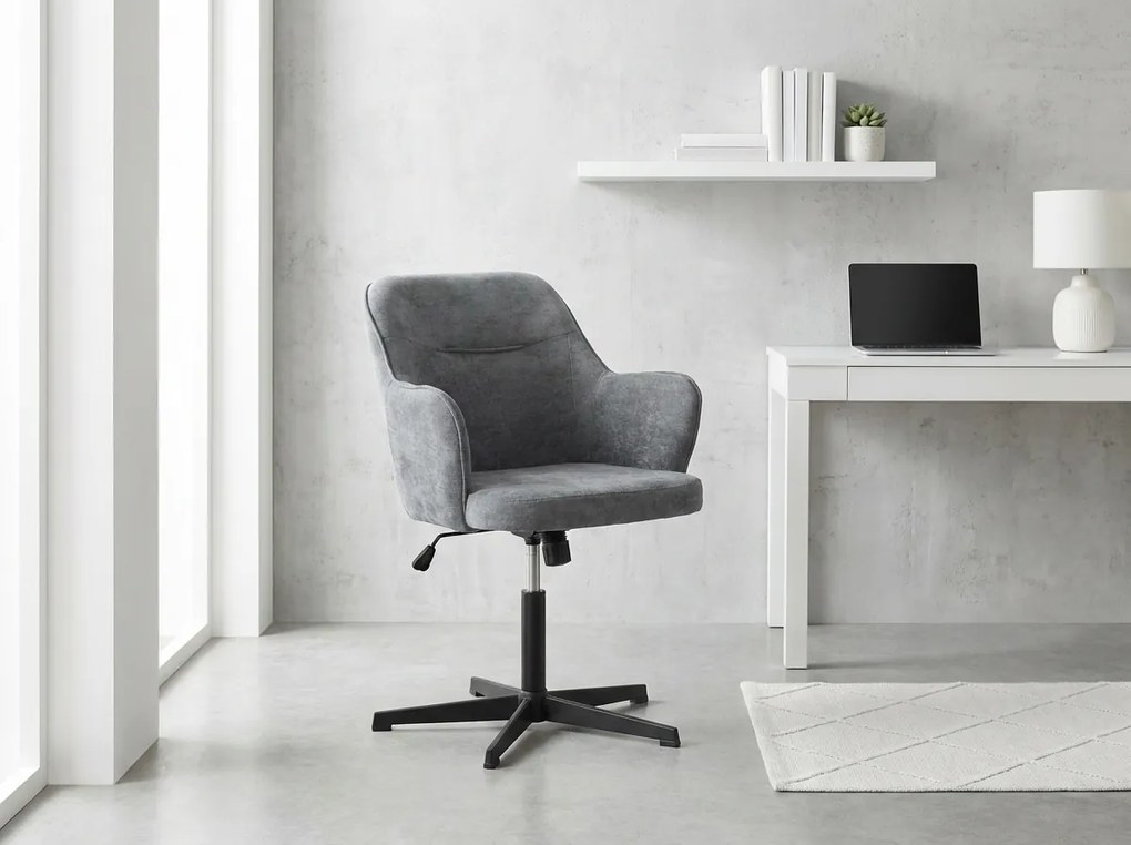 Sada 2 ks sivého kancelárskeho kresla NERIS