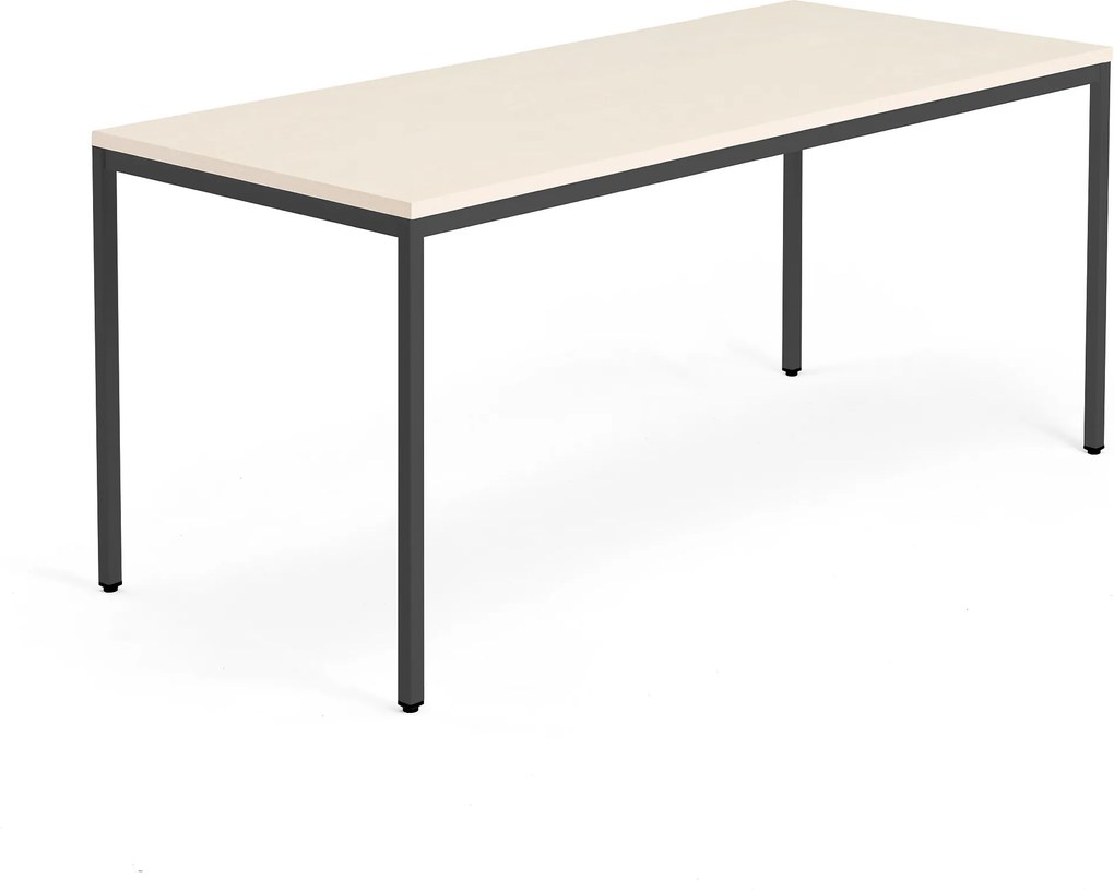 Kancelársky pracovný stôl Modulus, 1800x800 mm, breza/čierna