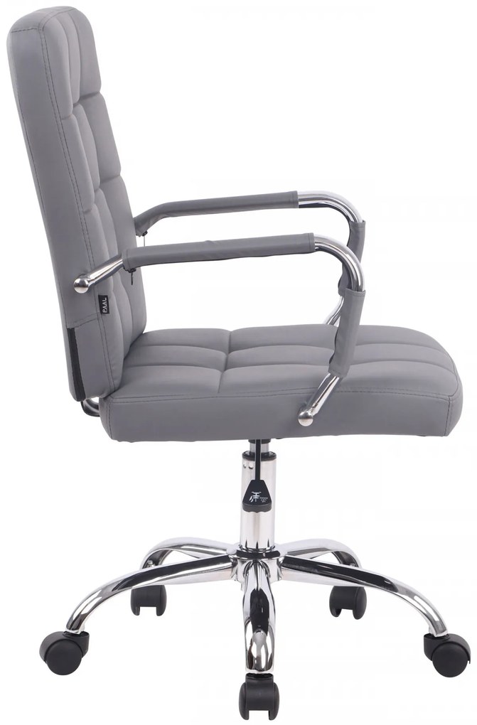 Design-Shop Kancelárska stolička D-Pro - koženka - Sivá
