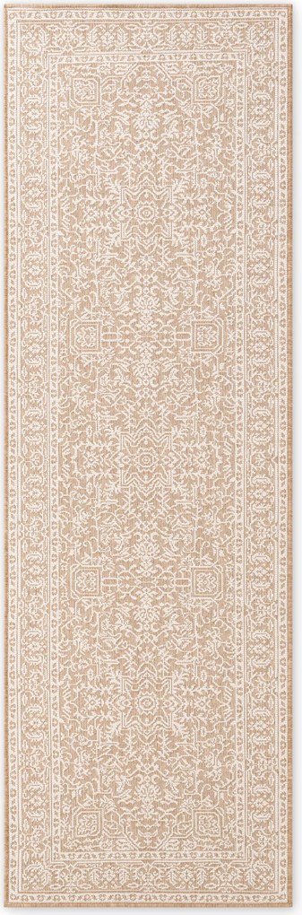 NORTHRUGS, Behúň Duet Kona 106250 Beige/White - na von aj na doma, 80x250, béžová, chodba / predsieň