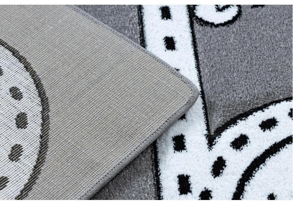 Detský kusový koberec Ulica sivý 80x150cm