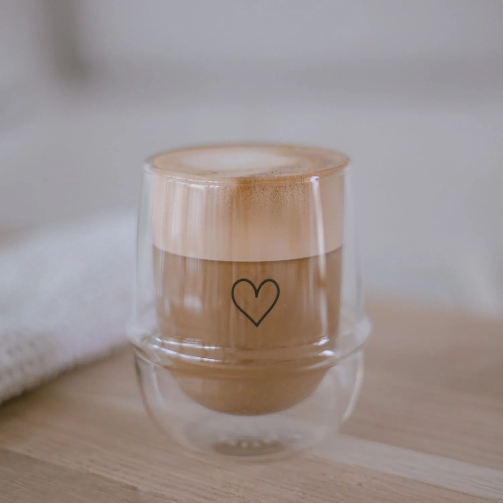 Eulenschnitt Dvojstenný pohár na cappuccino Heart 220 ml