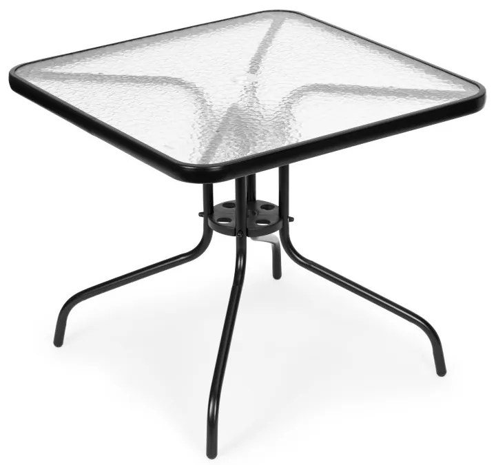 Záhradný stôl 80 cm sklenený
