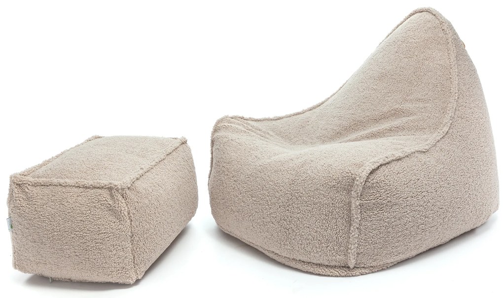 Sedací vak Mini Keiko + podnožník Baranček – s podnožníkom zadarmo Farba: SV28 - béžový