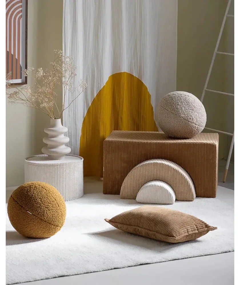 Hnedý menčestrový detský pohovkový vankúš Bolster – Wigiwama