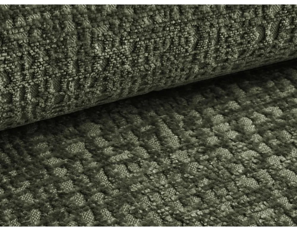 Zelená čalúnená dvojlôžková posteľ s úložným priestorom s roštom 140x200 cm Noho – Makamii