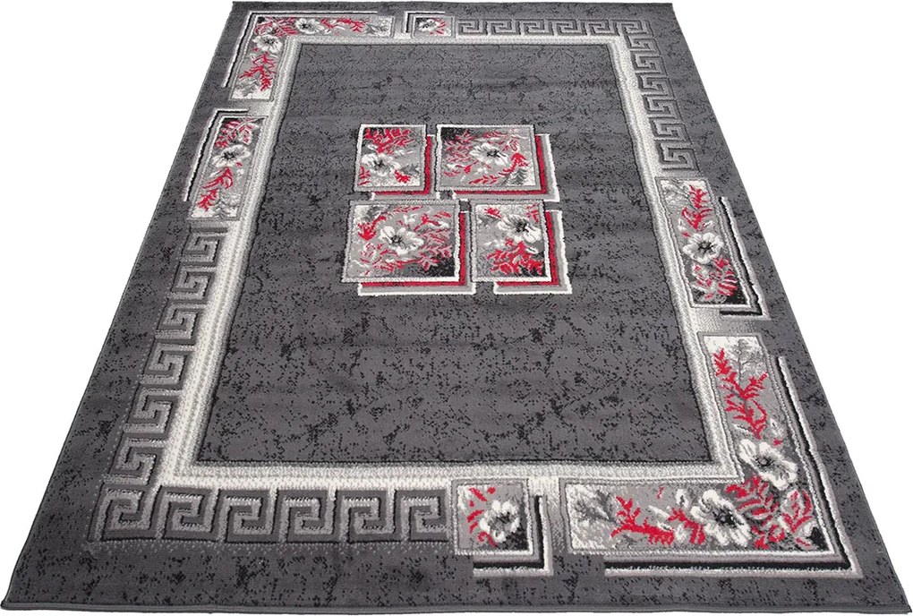 TA Koberec 4489A DARK GRAY CHEAP PP CRM Sivý Obdĺžnikový Rozmer: 60x100 cm