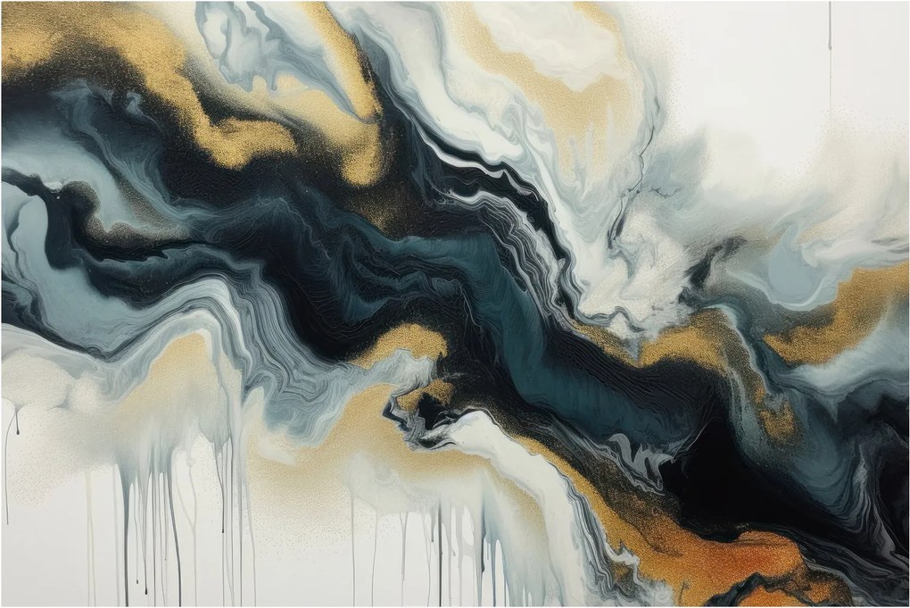 Obraz - Mramorovaná kresba (90x60 cm)