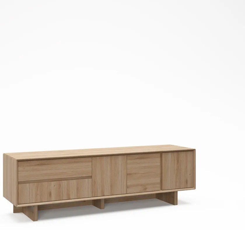 TV stolík v dekore duba v prírodnej farbe 180x55x45 cm Carpi – Marckeric
